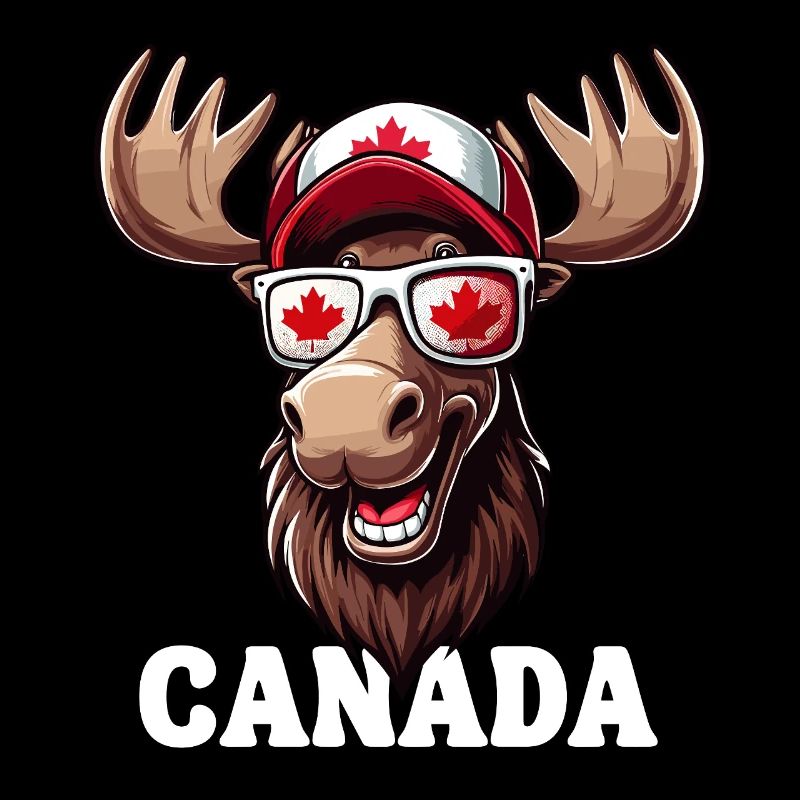 Canada Canadian Moose Maple Leaf Canada Trip Funny