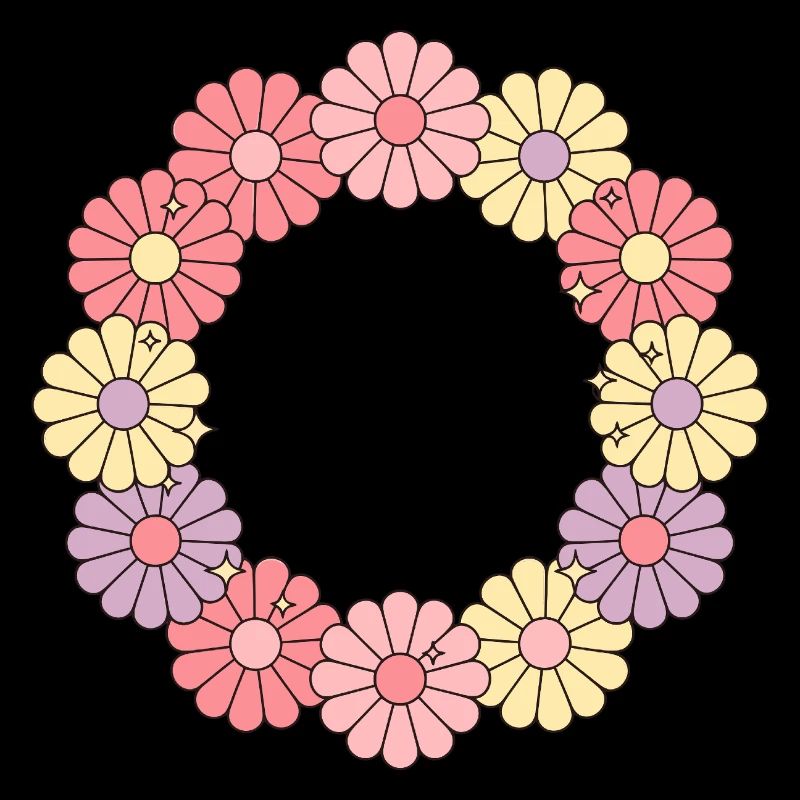 Lebendiger Blumenkranz