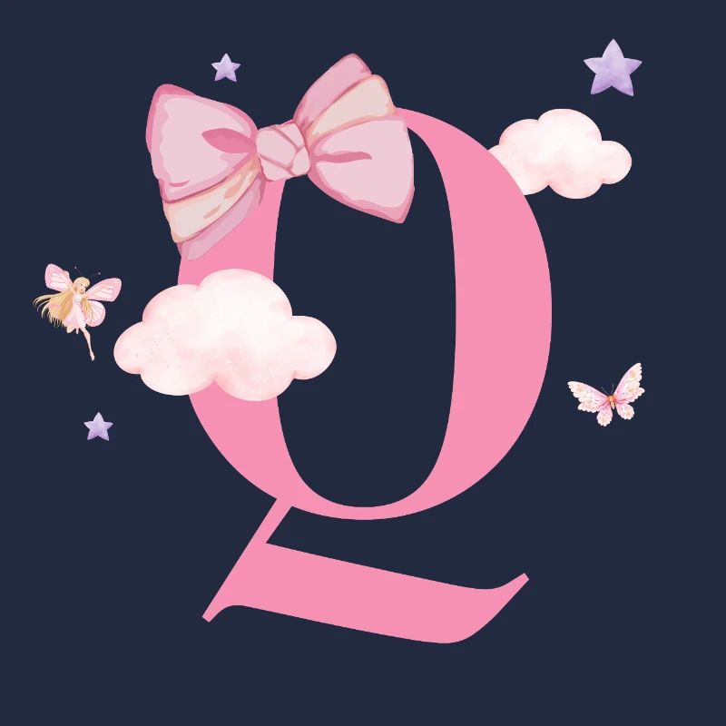 Letter Q Pink Clouds