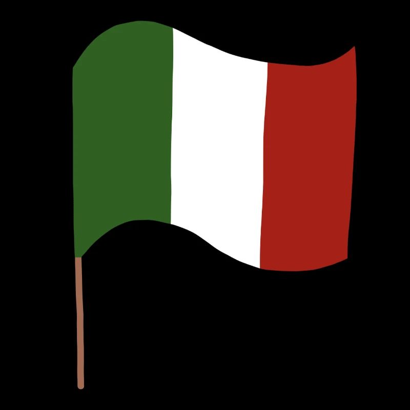 Drapeau italien au vent