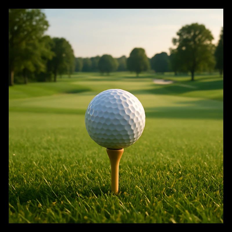 Sport - Golf, balle de golf sur le tee