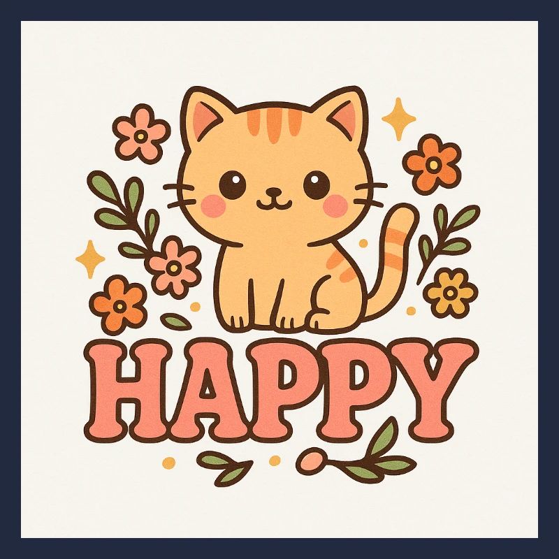 Chat heureux