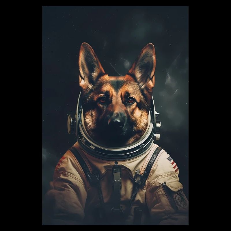 Deutscher Schäferhund Hund Malinois Astronaut