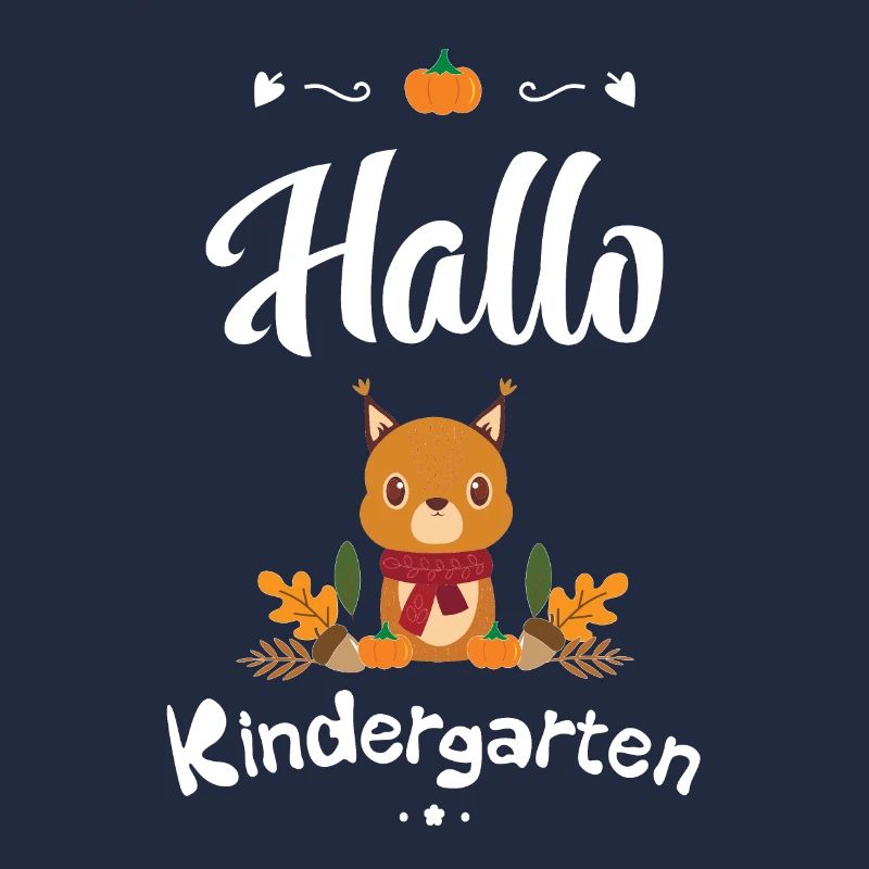 süßes Eichhörnchen Design mit Herbstmotiven