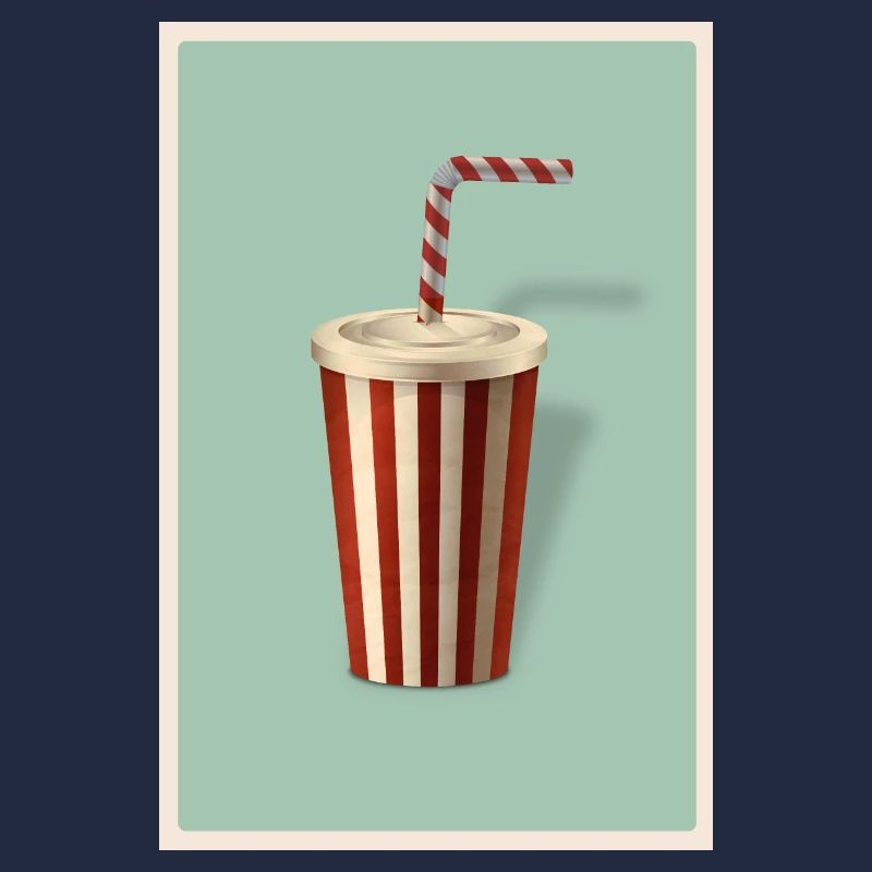 Milkshake Softdrink im Retro Style