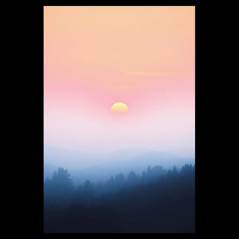Coucher de soleil coloré en automne