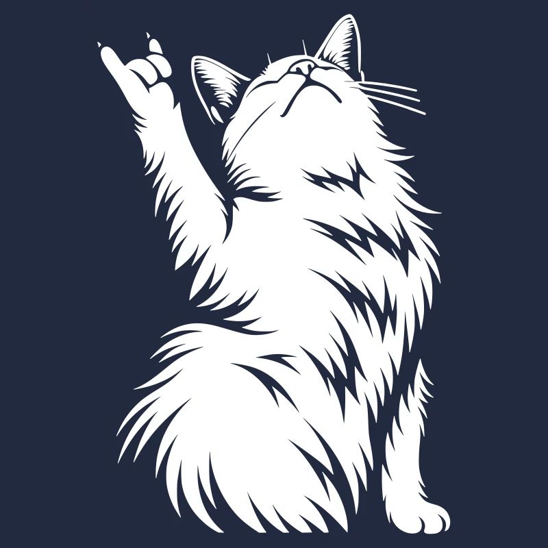Rock Katze – Devil Horns Silhouette