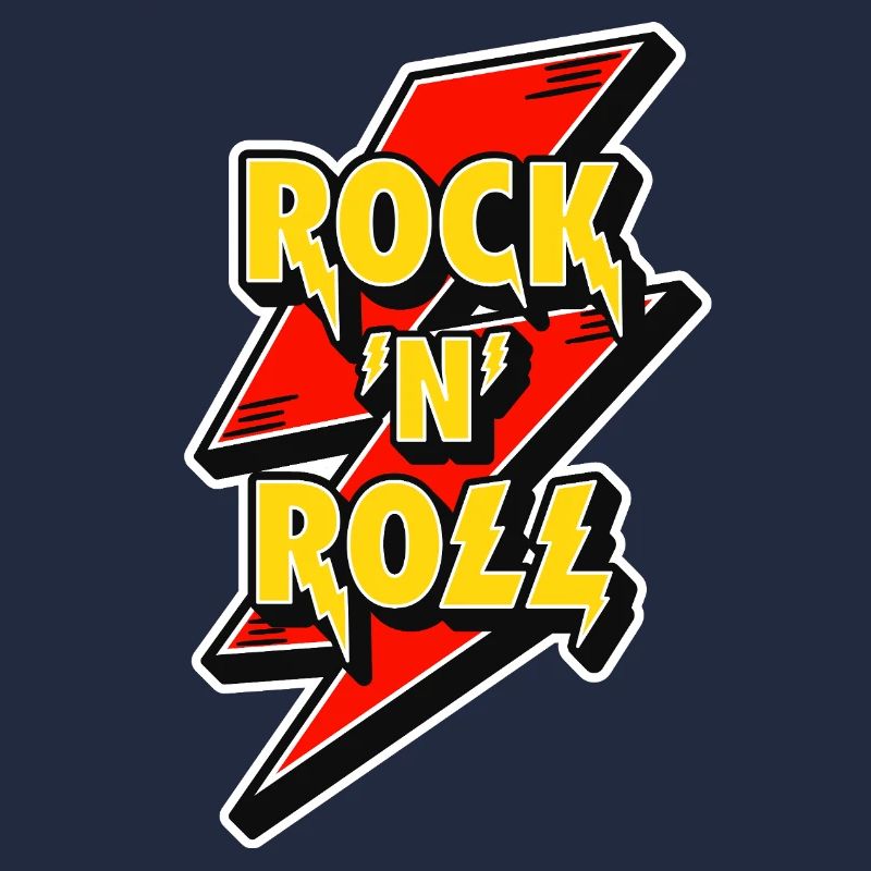 Rock 'N' Roll Lightning Bolt Logo