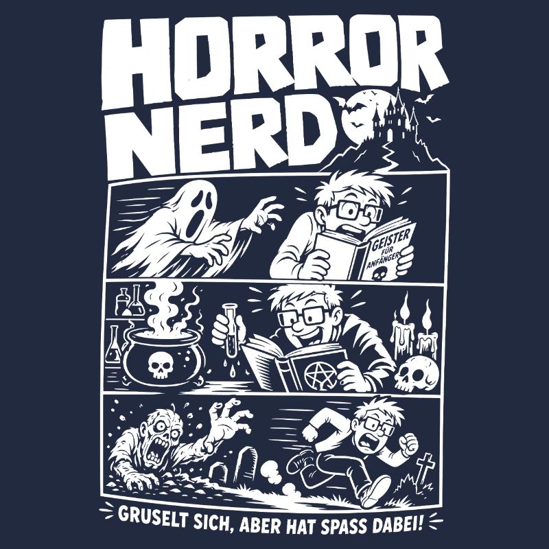 Horror Nerd Gruselt sich mit Spaß