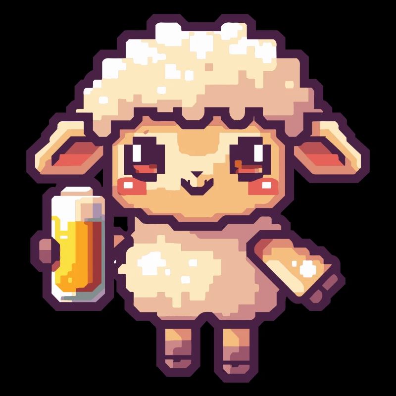 Schaf Bier Pixel