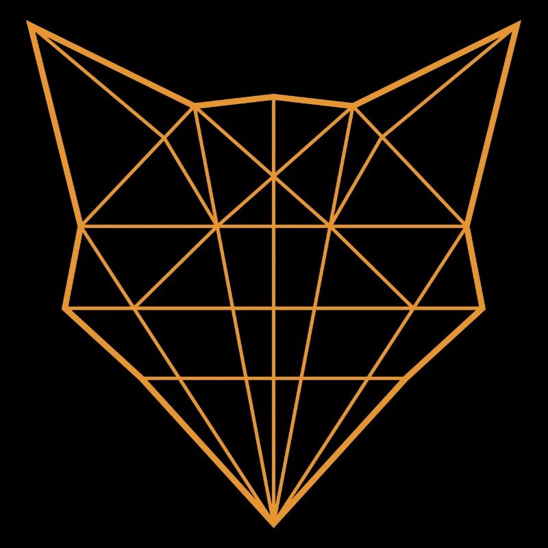Fox outline in orange
