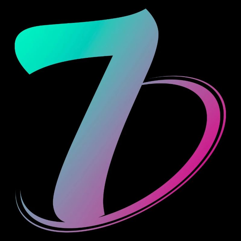 Numéro 7 multicolore