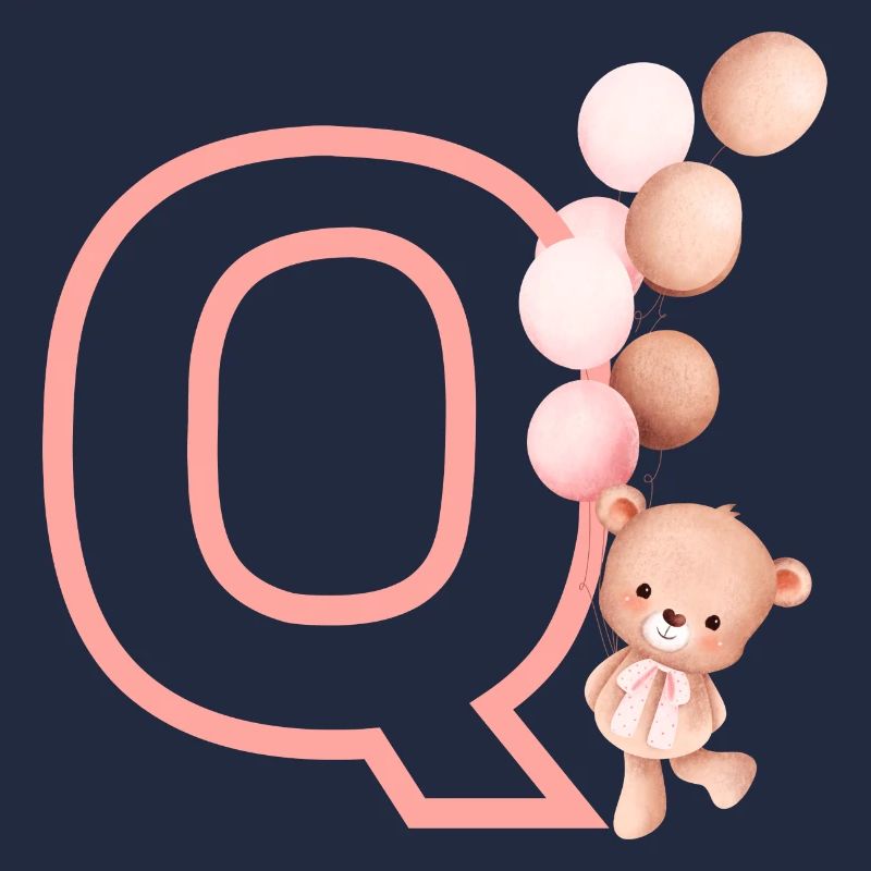 Buchstabe Q Rosa Bär