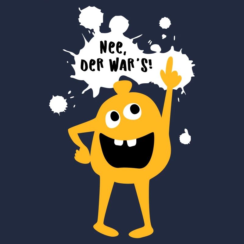 Monster unschuldig "Der war's" Comic Zeigefinger