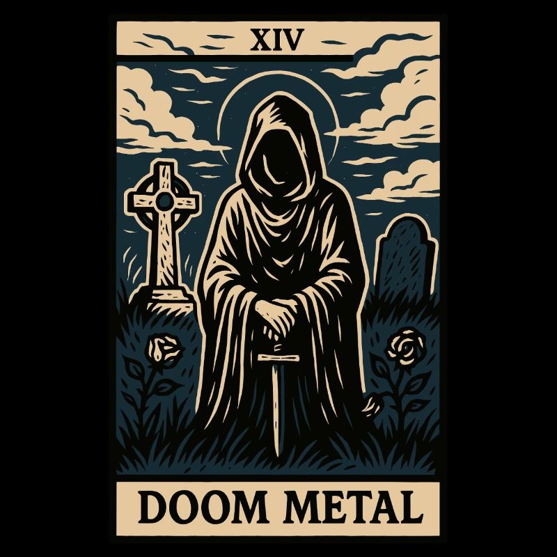 Doom Metal Tarot Card – Shadows, Sorcery & Solitud