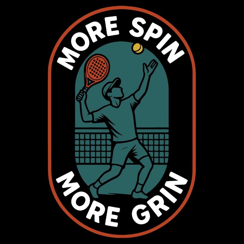 Padel Plus Spin Plus Grin Joueur drôle