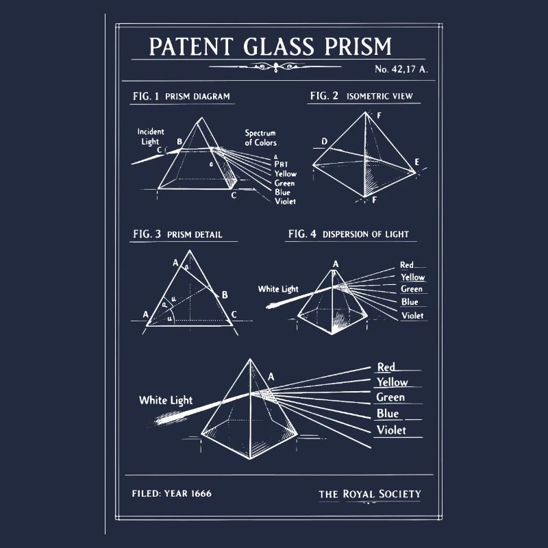 Plan du prisme en verre