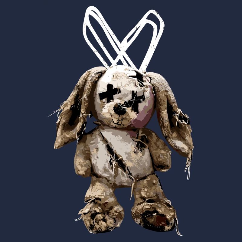 Düsterer Stoffhase Kuscheltier 