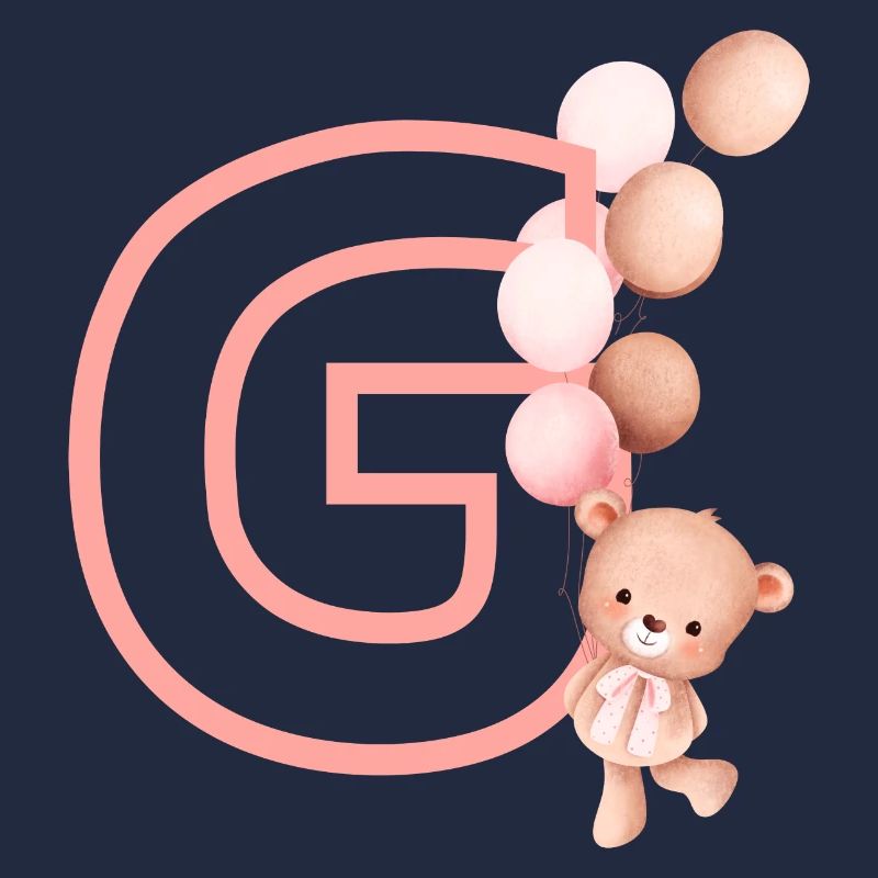 Buchstabe g rosa Bär