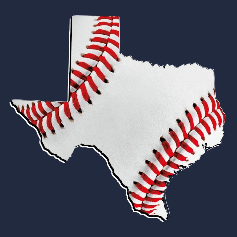 Real Baseball in Texas State Map