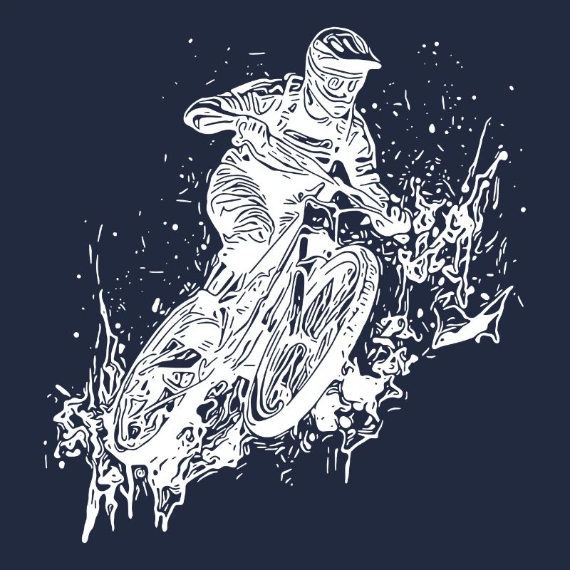 Schlamm Splash Spritzer Mountainbiker mit Fahrrad