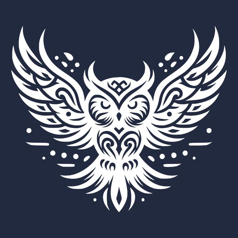 Fliegende Eule im Tattoo Style