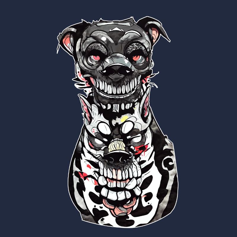 Impression d’illustration de chien sombre