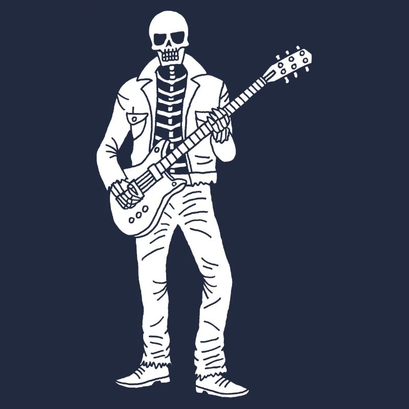 Squelette guitariste (blanc)