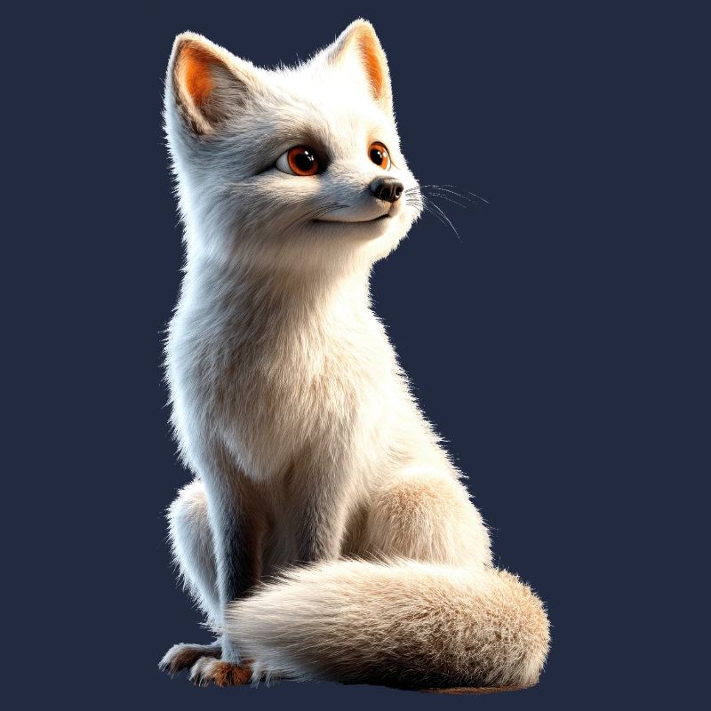 Polarfuchs Schneefuchs Eisfuchs Süßer Weißer Fuchs