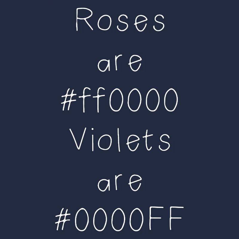 Hex-Farbcode Witz für Entwickler, Coder und Web...