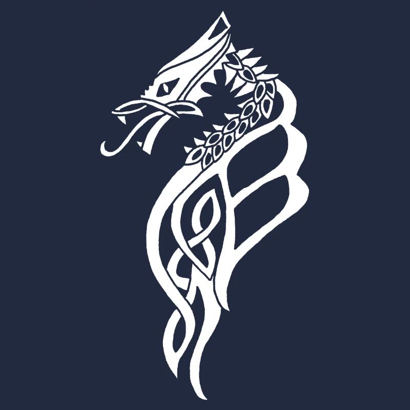 Great White Celtic Dragon