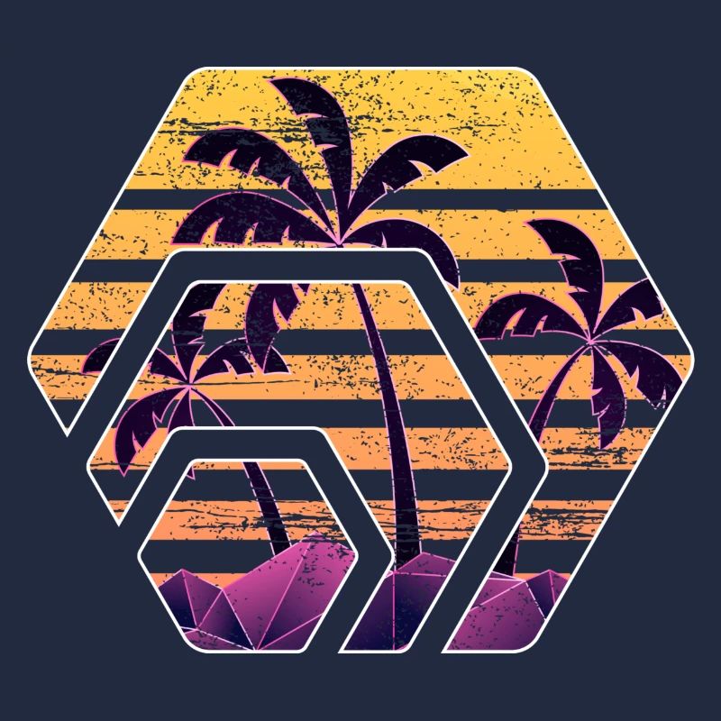 Hex token sonnenuntergang, hex palm beach sunset