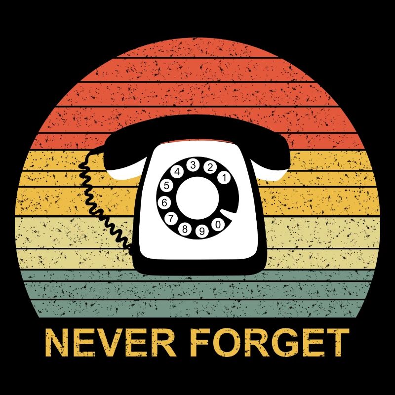 Téléphone à cadran Never Forget vintage rétro