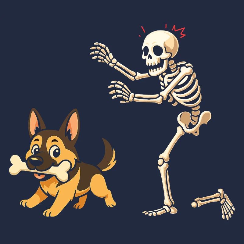 Deutsches Schäferhund-Skelett
