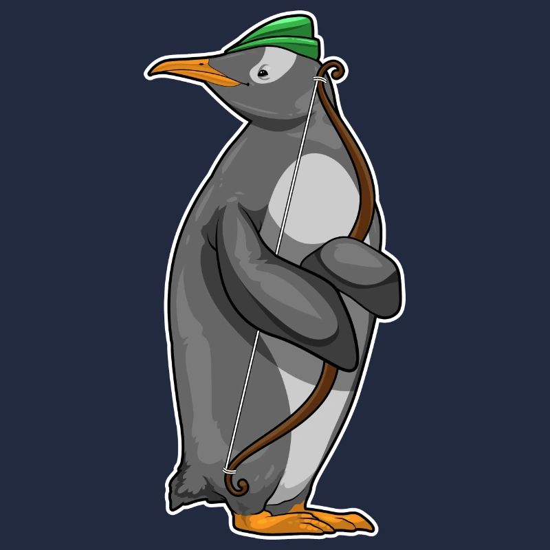 Pinguin Bogenschütze Bogen
