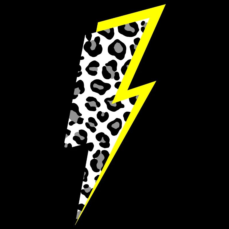Motif léopard éclair avec ombre jaune fluo