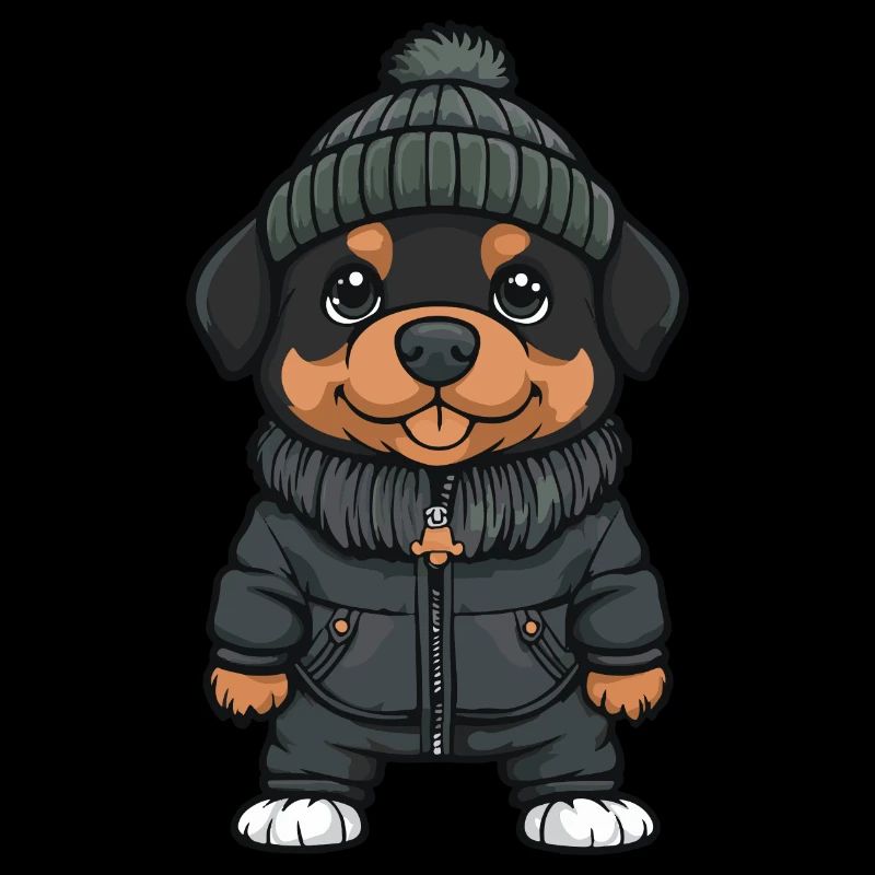 Rottweiler Hund Stylisch