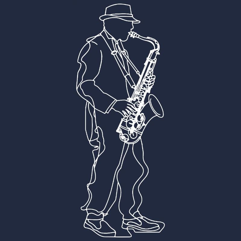 Saxophone Player Drawing