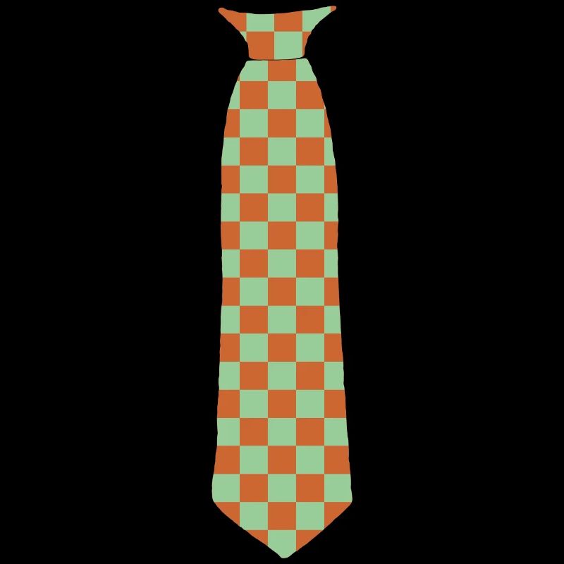 Tie Pattern Formal Orange Green