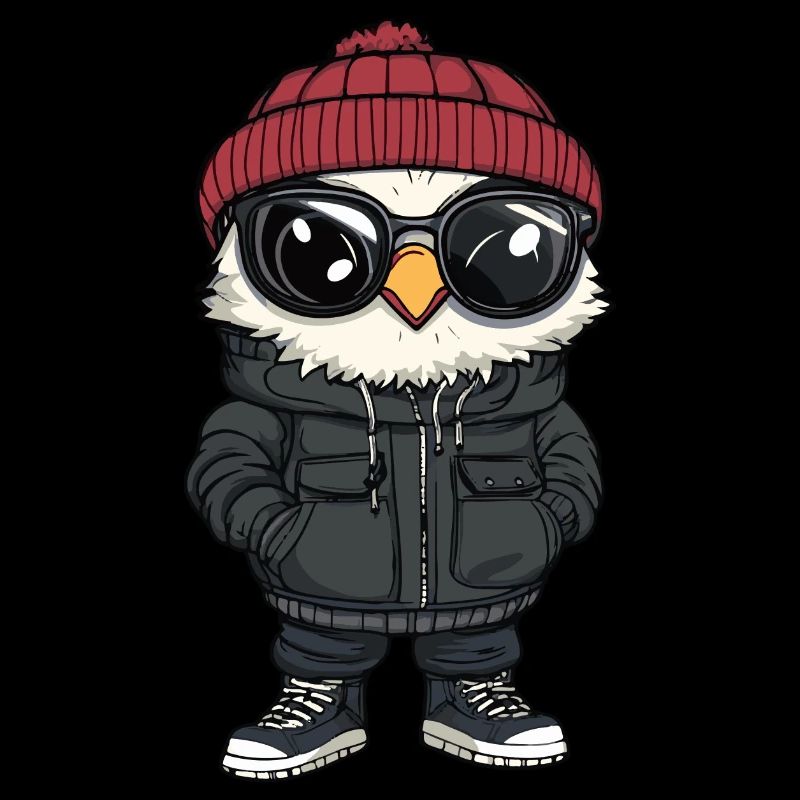 Eule Winter Comic