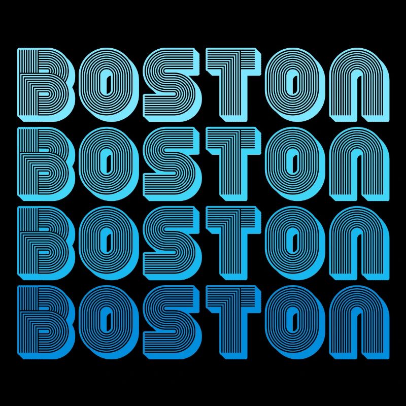 Boston Wiederholungs-Muster Blau Gradient