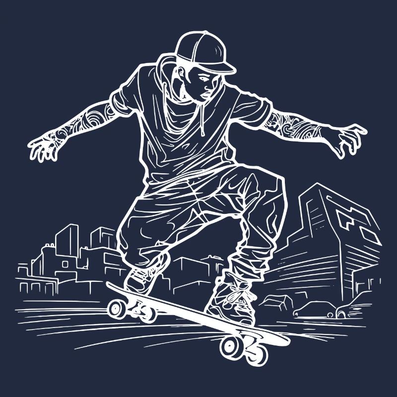 Dessin de skateboarder