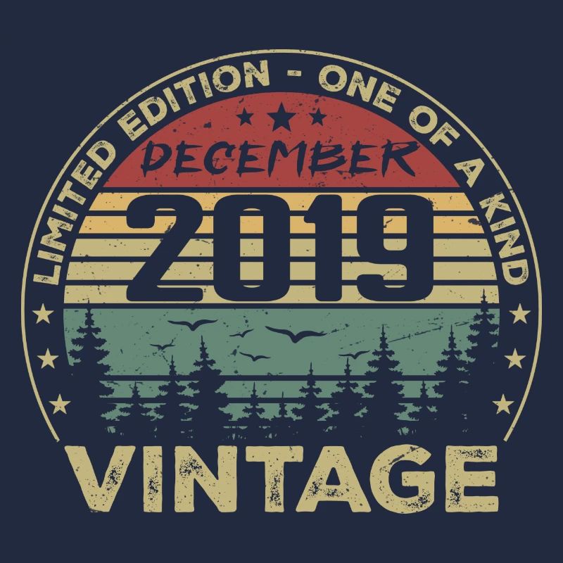 Dezember 2019 Retro Vintage Geburtstagsgeschenk