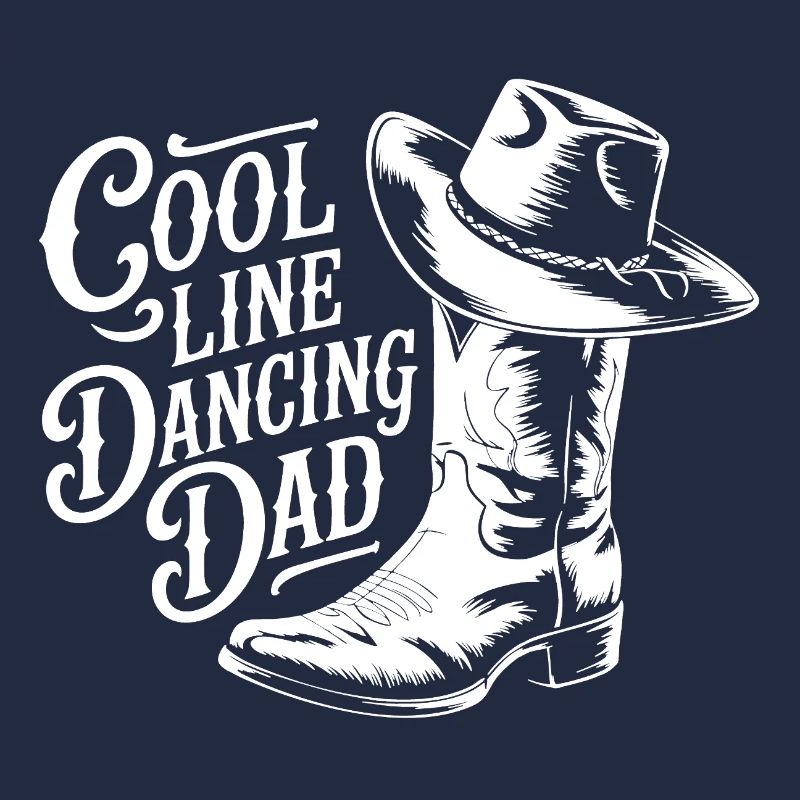 Conception de danse en ligne décontractée de style western pour papa cowboy