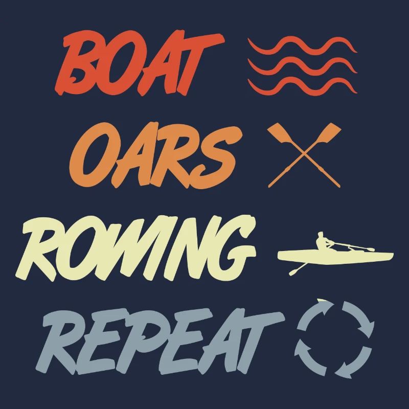 Boat Oars Rowing Repeat