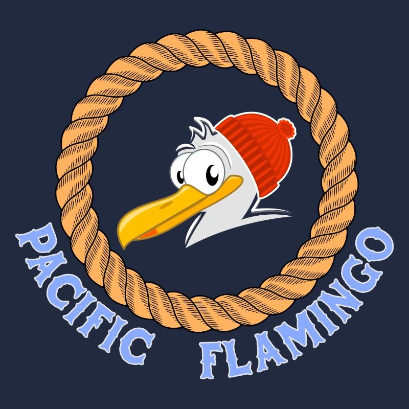 Pacific Flamingo sjove måger design til sejlere