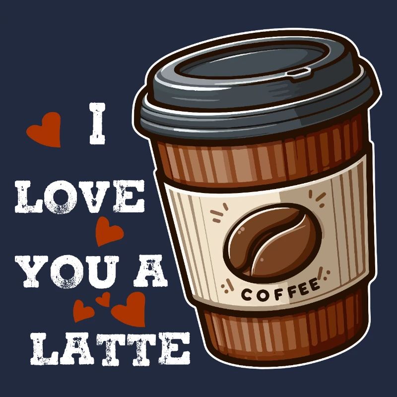 Ich liebe einen Latte