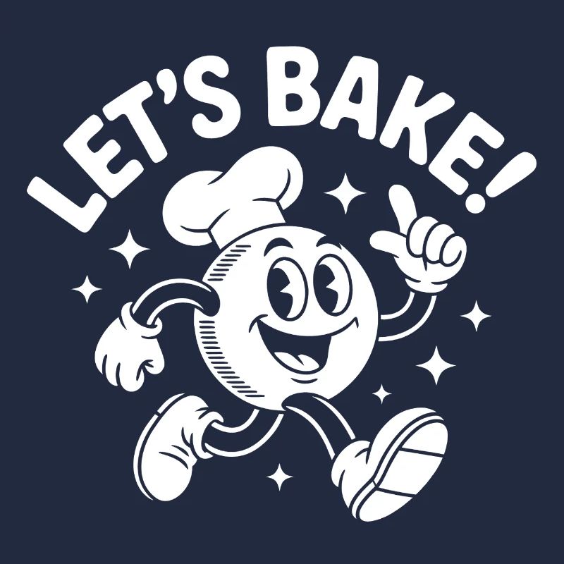 Let's Bake Cartoon Motif