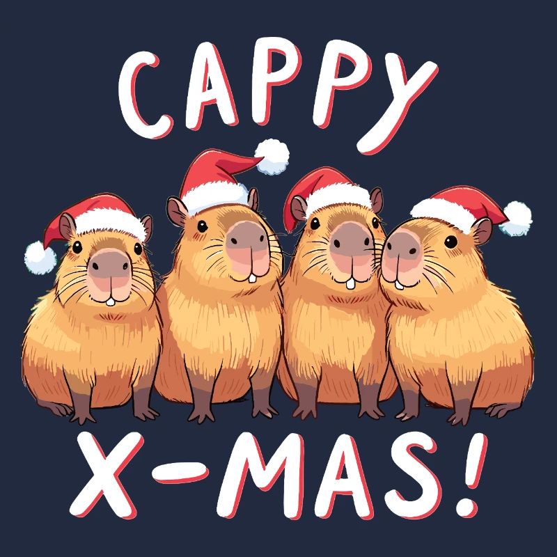 Cappy X-Mas lustiges Capybara Weihnachten