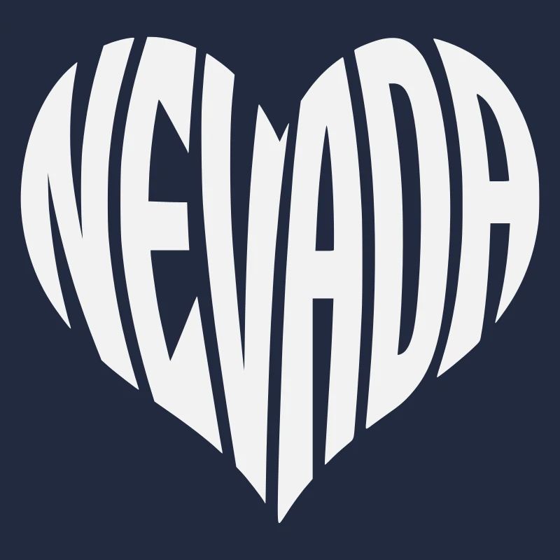 Nevada Heart Typography